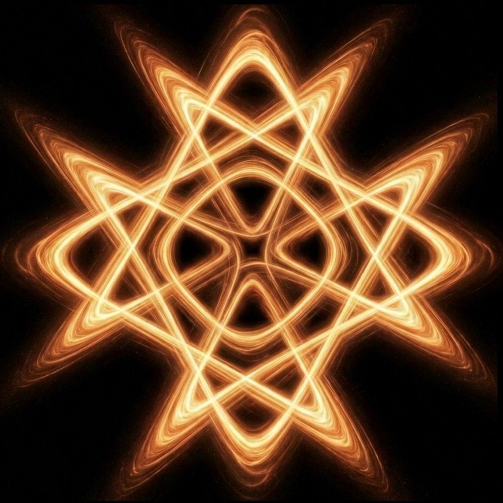 SINGULARITY cover: a glowing orange singularity knot
